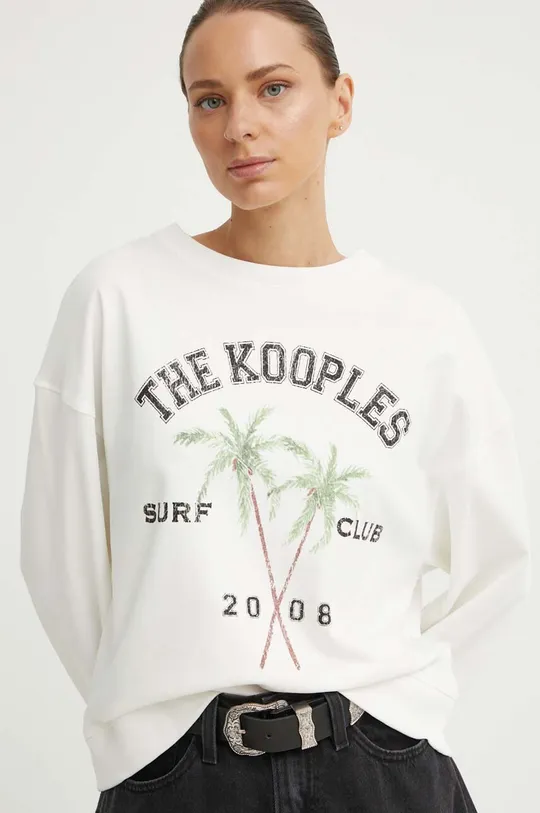 bež Bombažen pulover The Kooples