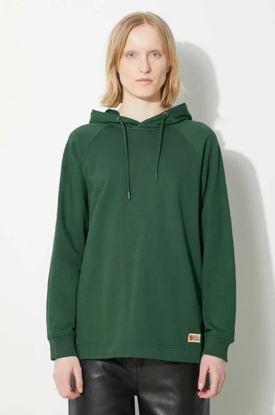 tyrkysová Bavlněná mikina Fjallraven Vardag Hoodie W