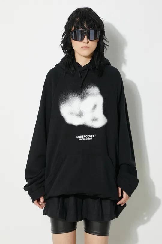 nero Undercover felpa in cotone Hoodie Donna