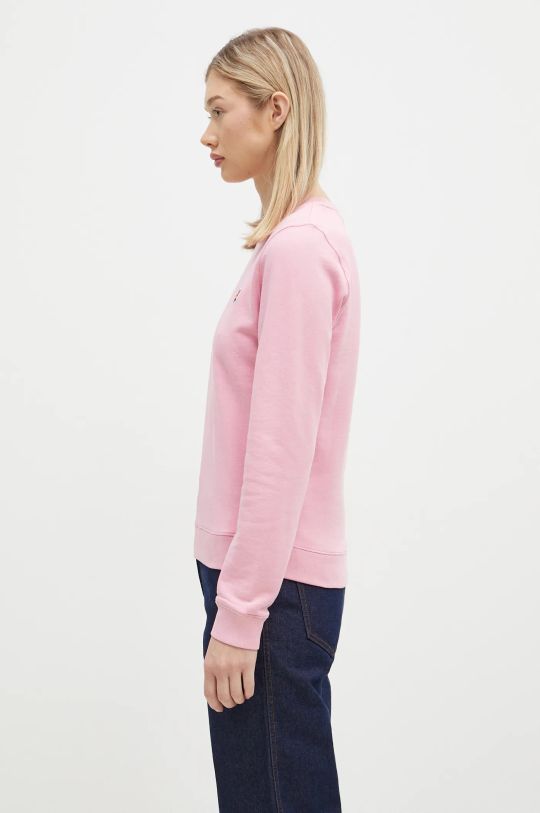 Maison Kitsuné bluza bawełniana Fox Head Patch Regular Sweatshirt LW00302KM0001 różowy AW24