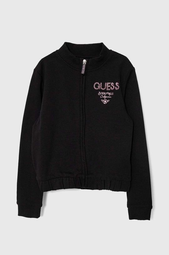 чёрный Детская хлопковая кофта Guess Для девочек