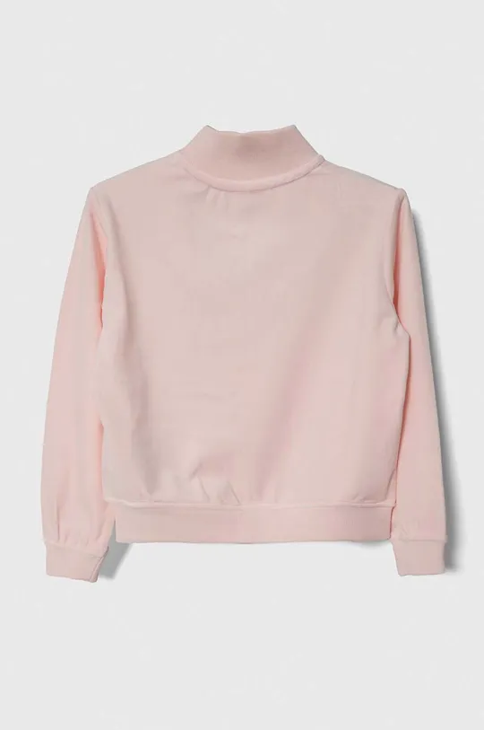 Guess bluza welurowe dziecięce różowy