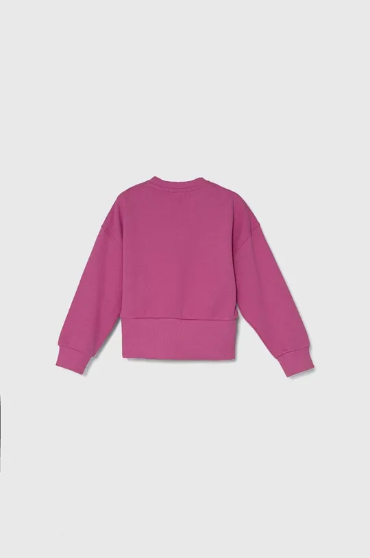 Otroški bombažen pulover Calvin Klein Jeans roza