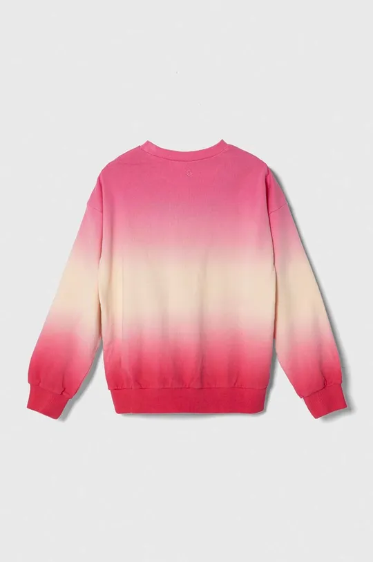 Otroški bombažen pulover United Colors of Benetton roza