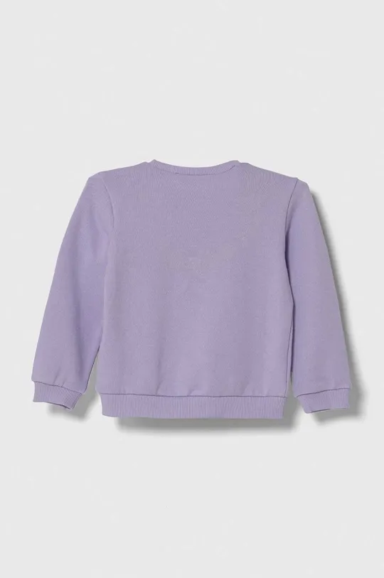 Otroški bombažen pulover United Colors of Benetton vijolična