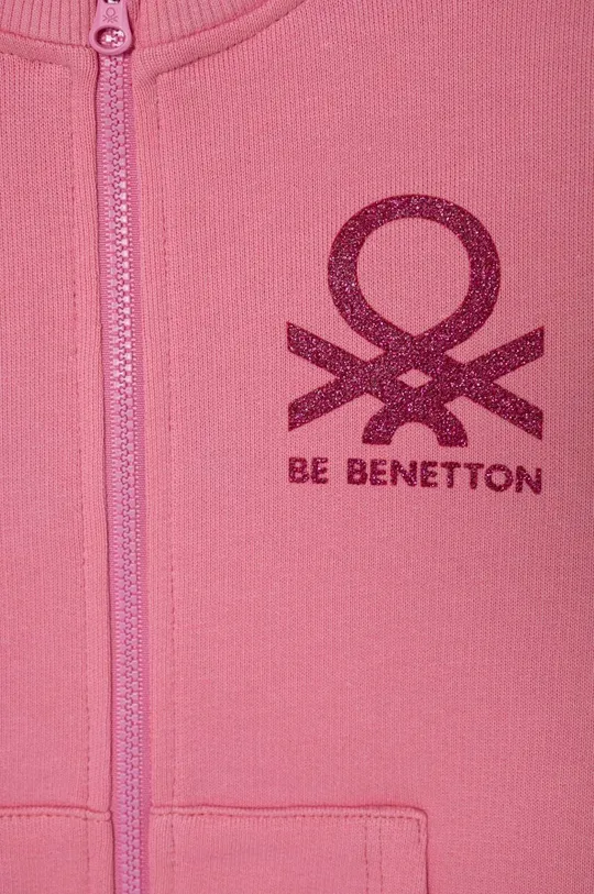 Dječja pamučna dukserica United Colors of Benetton Temeljni materijal: 100% Pamuk Manžeta: 95% Pamuk, 5% Elastan