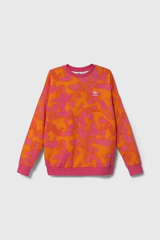 oranžna Otroški pulover adidas Originals Dekliški
