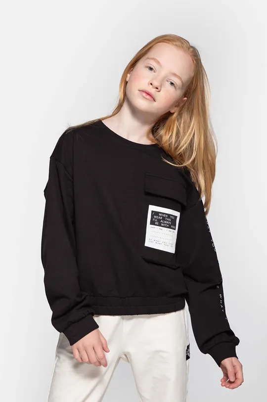 μαύρο Παιδική βαμβακερή μπλούζα Coccodrillo Για κορίτσια