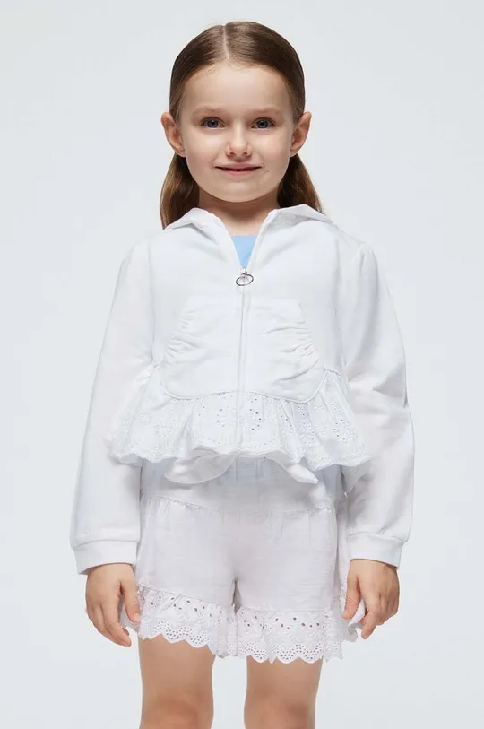 λευκό Παιδική βαμβακερή μπλούζα Mayoral Για κορίτσια