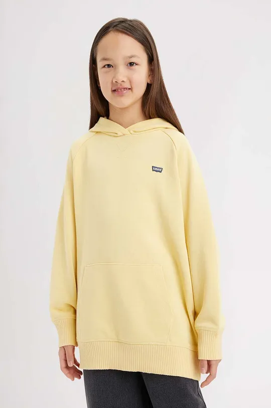 żółty Levi's bluza dziecięca LVG PULLOVER HOODIE Dziewczęcy