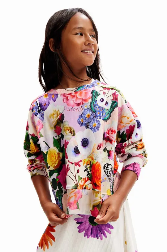 πολύχρωμο Παιδική βαμβακερή μπλούζα Desigual Για κορίτσια
