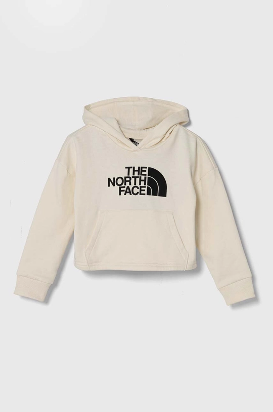 béžová Detská bavlnená mikina The North Face DREW PEAK LIGHT HOODIE Dievčenský