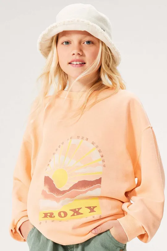pomarańczowy Roxy bluza dziecięca LINEUPCREWRGTER Dziewczęcy