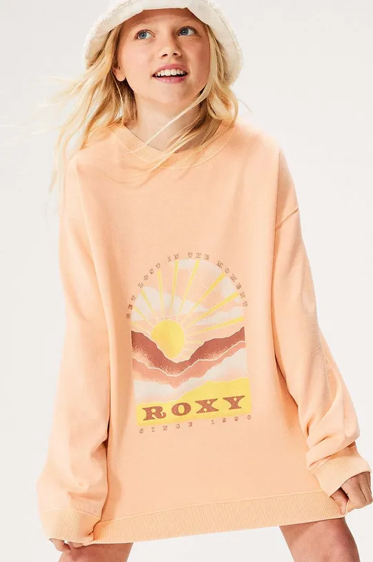 oranžová Detská mikina Roxy LINEUPCREWRGTER