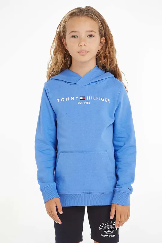 голубой Детская хлопковая кофта Tommy Hilfiger Для девочек