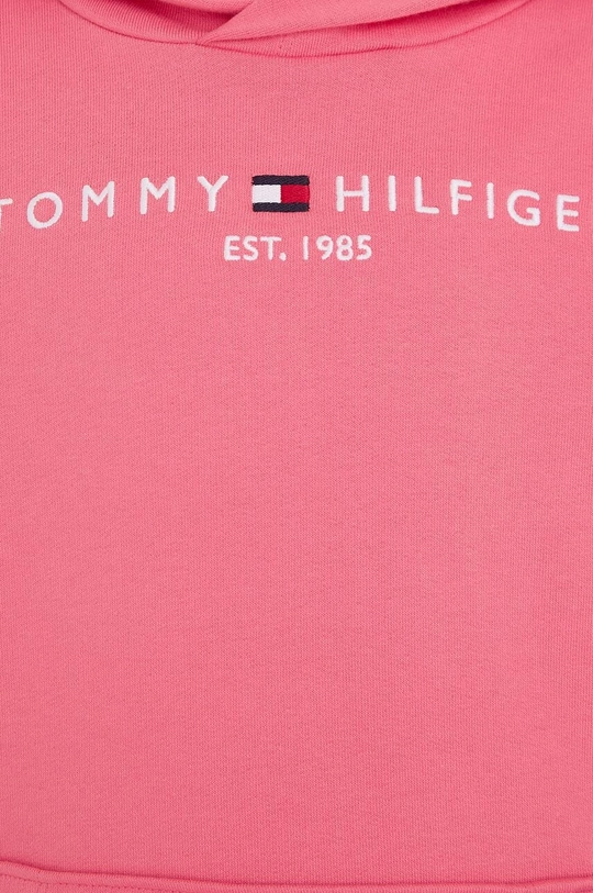 różowy Tommy Hilfiger bluza bawełniana dziecięca