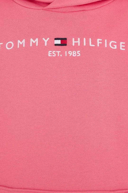 rózsaszín Tommy Hilfiger gyerek melegítőfelső pamutból