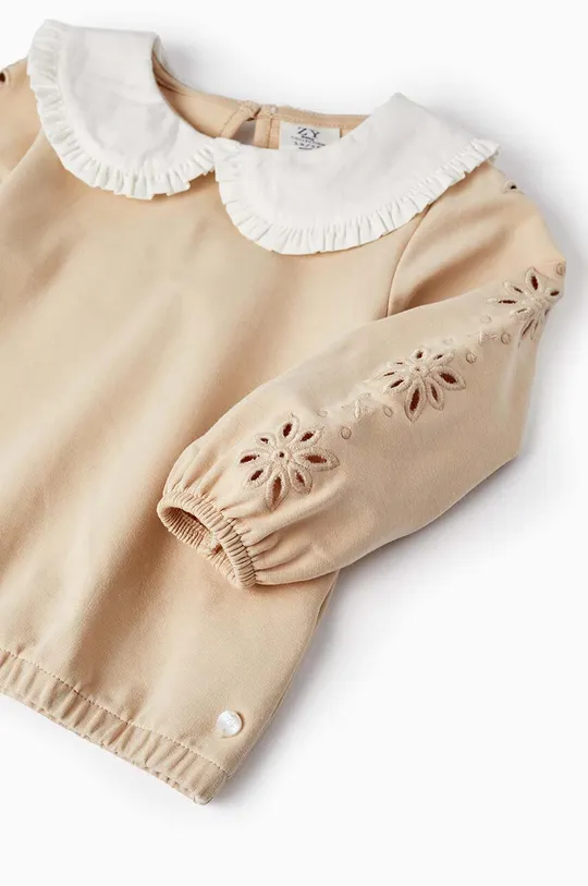 beżowy zippy bluza bawełniana niemowlęca