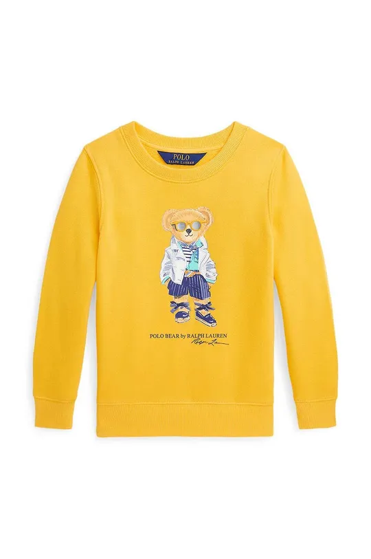 żółty Polo Ralph Lauren bluza dziecięca Dziewczęcy