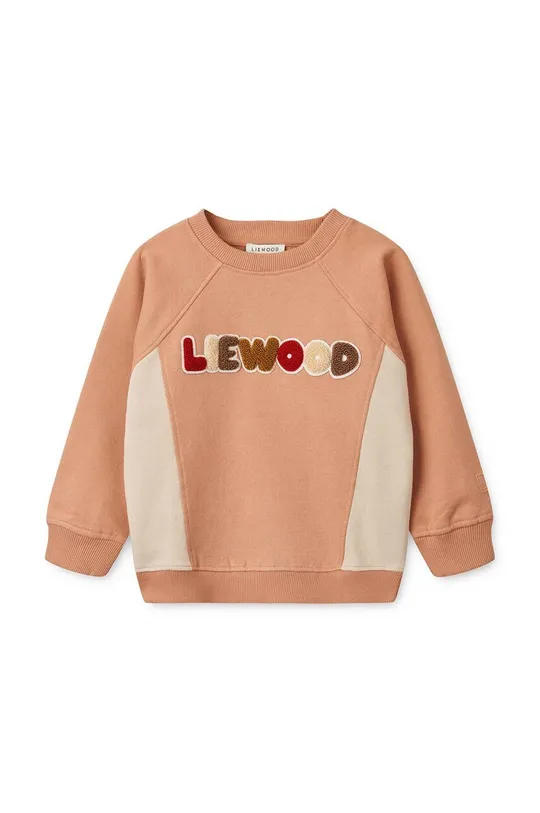 Liewood bluza bawełniana dziecięca Aude Placement Sweatshirt różowy