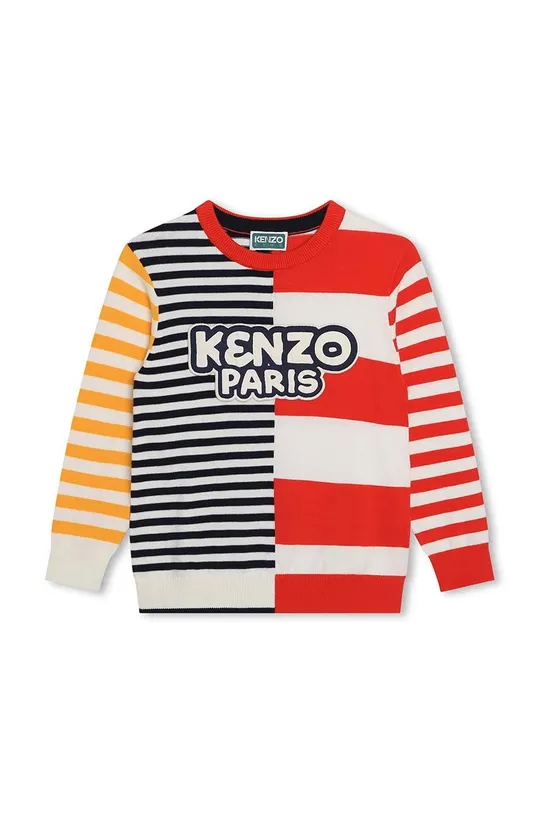 piros Kenzo Kids gyerek pamut pulóver Gyerek