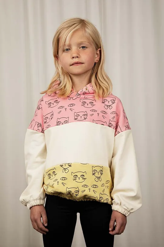 ροζ Παιδική βαμβακερή μπλούζα Mini Rodini  Cathlethes Παιδικά