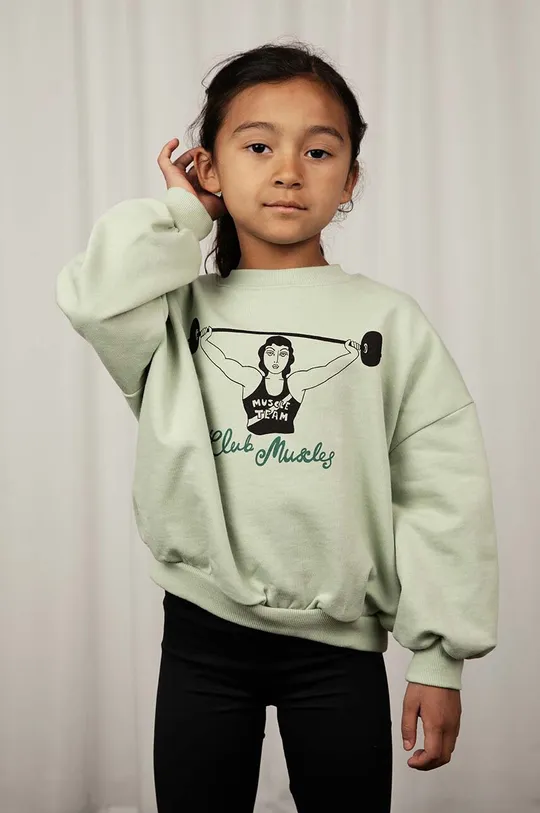 зелёный Детская хлопковая кофта Mini Rodini Детский
