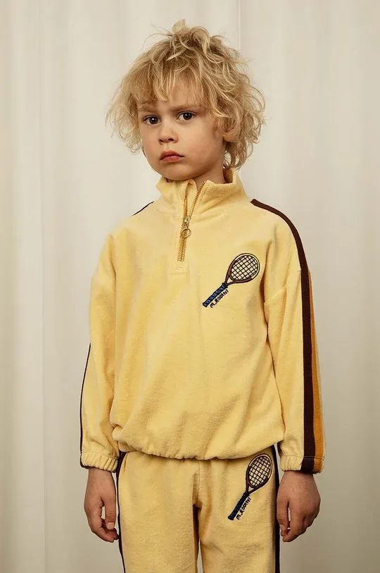 żółty Mini Rodini bluza bawełniana dziecięca  Tennis Dziecięcy
