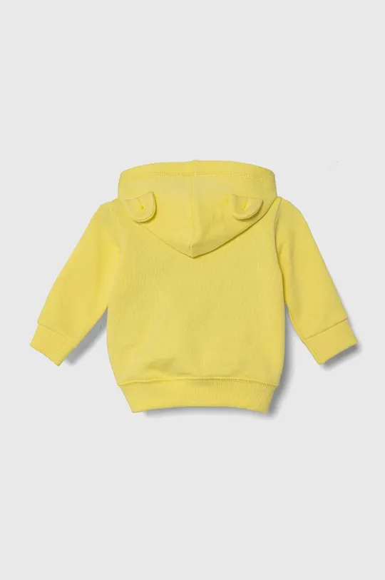 Βαμβακερή μπλούζα μωρού United Colors of Benetton κίτρινο
