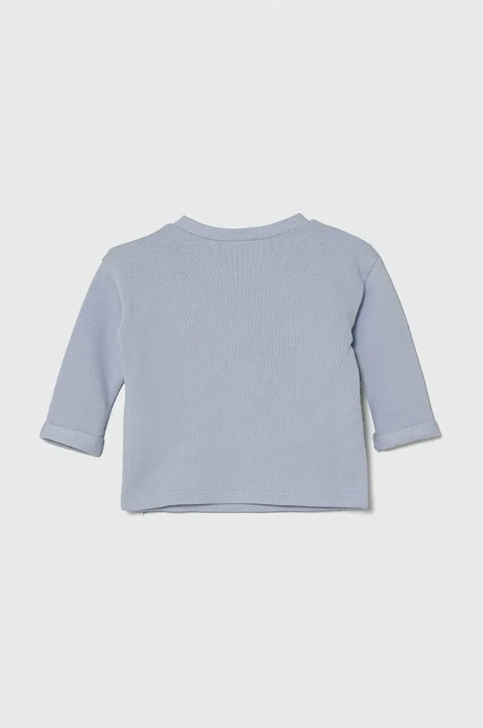 Bombažen pulover za dojenčka United Colors of Benetton modra