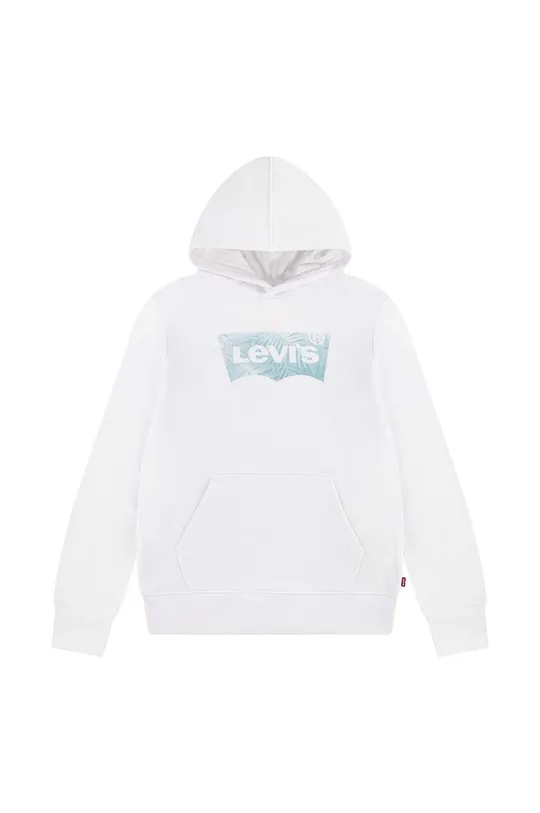 Παιδική μπλούζα Levi's LVB PALM BATWING FILL HOODIE λευκό