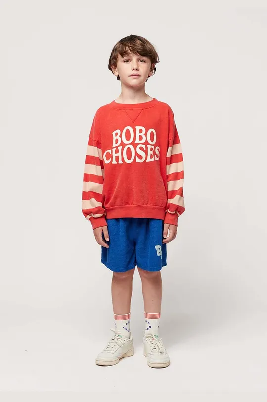 červená Detská bavlnená mikina Bobo Choses