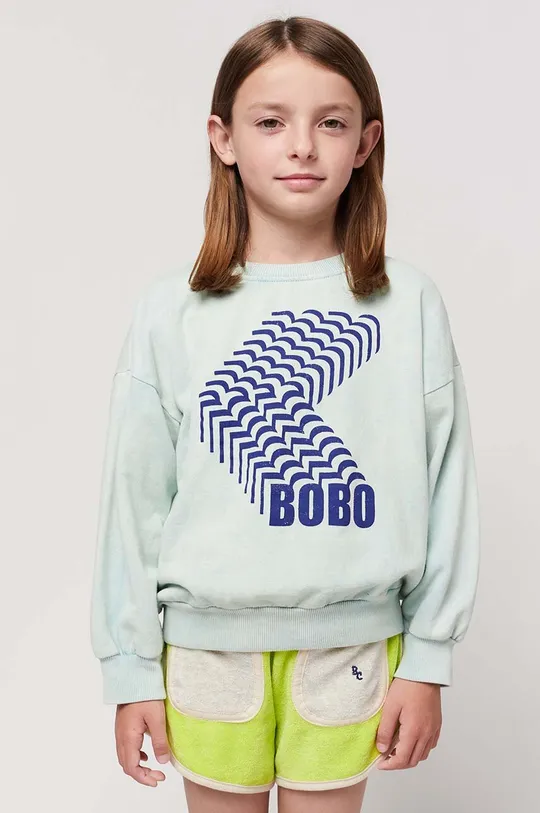 modra Otroški bombažen pulover Bobo Choses Otroški