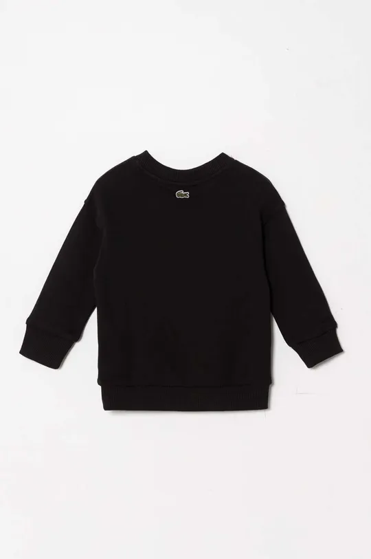 Παιδική βαμβακερή μπλούζα Lacoste μαύρο