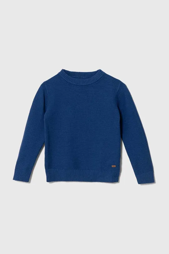 голубой Детский хлопковый свитер zippy Детский