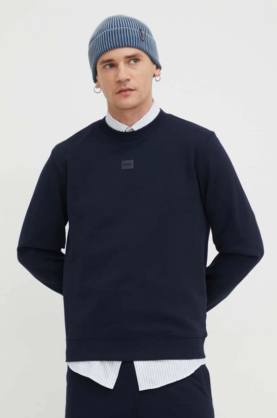 blu navy HUGO felpa in cotone Uomo