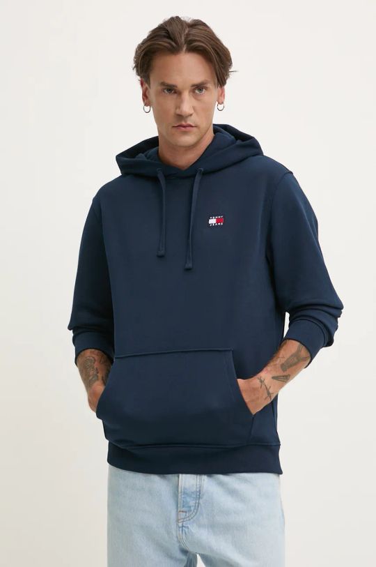 Tommy Jeans pamut melegítőfelső sötétkék DM0DM17988