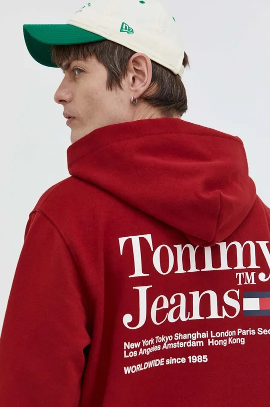 bordowy Tommy Jeans bluza Męski