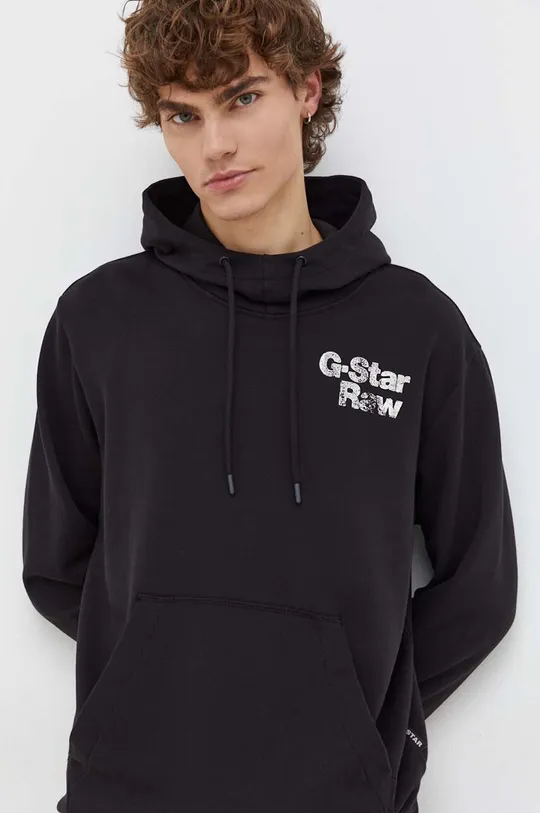 μαύρο Βαμβακερή μπλούζα G-Star Raw