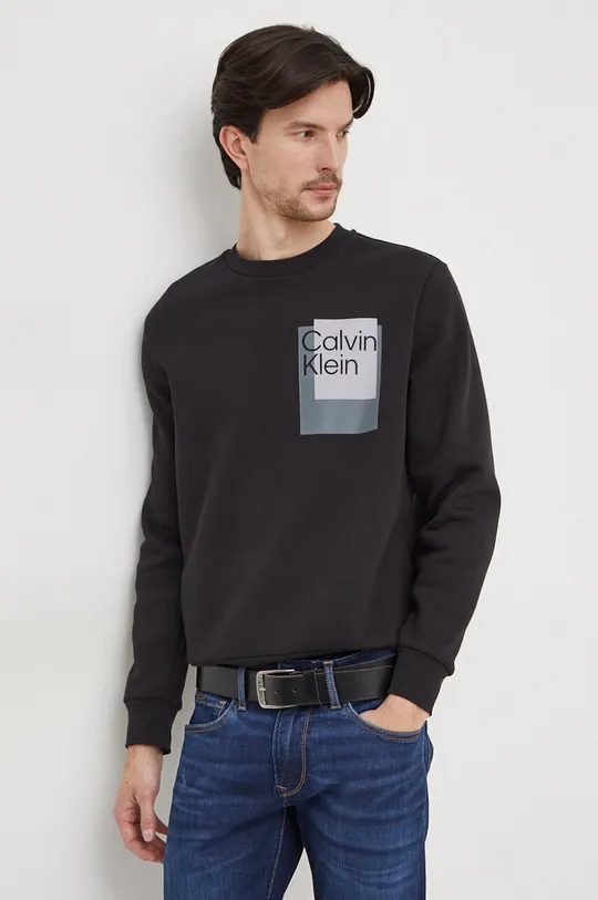 czarny Calvin Klein bluza Męski