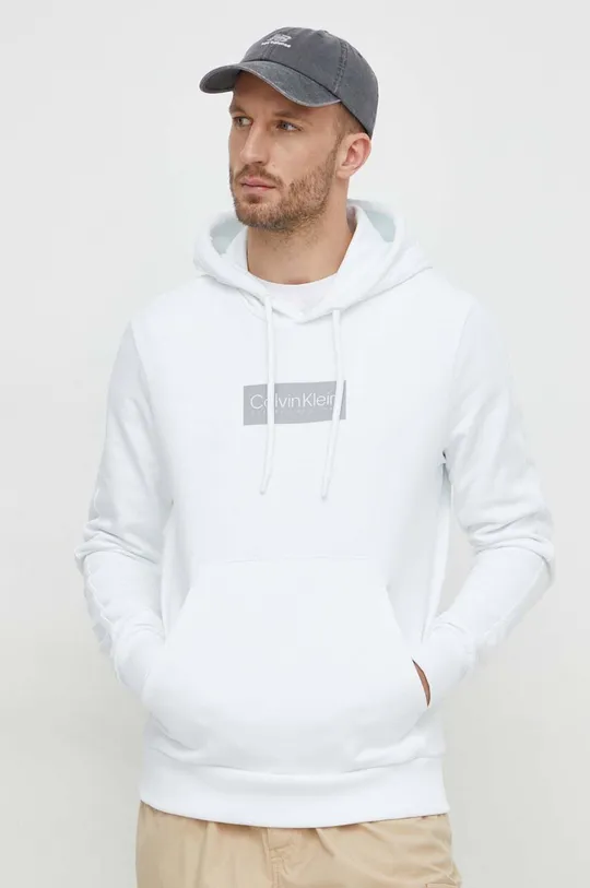 bela Bombažen pulover Calvin Klein Moški