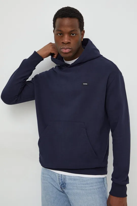 mornarsko modra Bombažen pulover Calvin Klein Moški