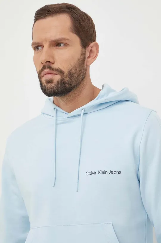 голубой Хлопковая кофта Calvin Klein Jeans