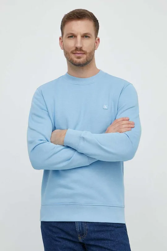 niebieski Calvin Klein Jeans bluza Męski