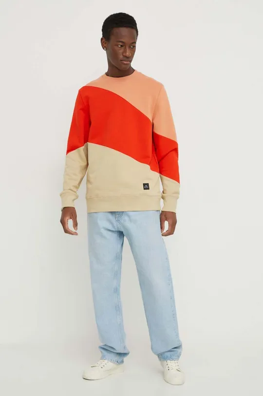 Bombažen pulover PS Paul Smith oranžna