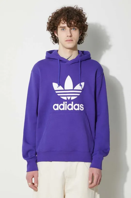 violet adidas Originals cotton sweatshirt Adicolor Classics Trefoil Men’s