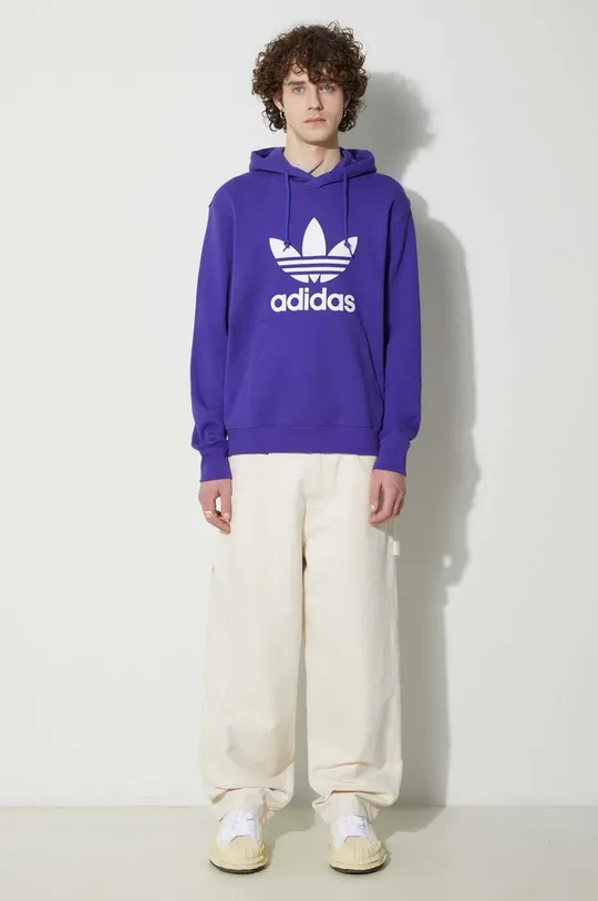 adidas Originals cotton sweatshirt Adicolor Classics Trefoil violet