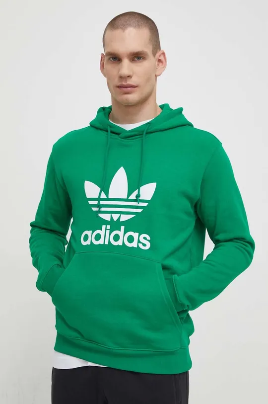 zielony adidas Originals bluza bawełniana Adicolor Classics Trefoil