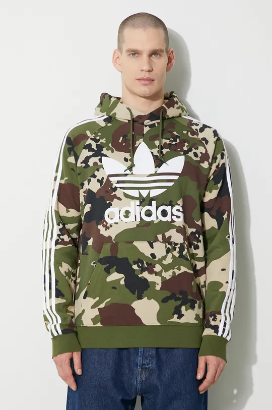 zelená Mikina adidas Originals Camo Hoodie Pánsky