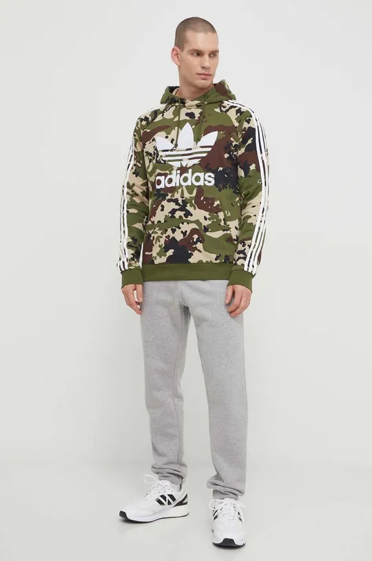 Mikina adidas Originals Camo Hoodie zelená